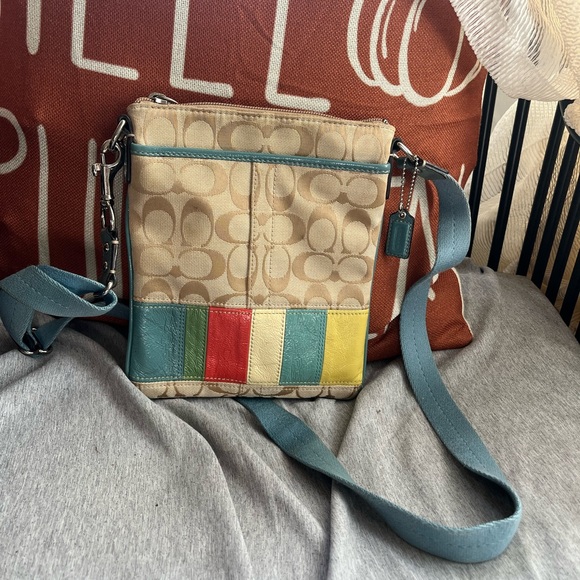 Coach Beige and Multicolor Crossbody Bag - Picture 1 of 6
